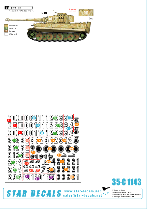 Star Decals 35-C1143 s.Pz.Abt. 505 # 1. 1/35 – Bild 2