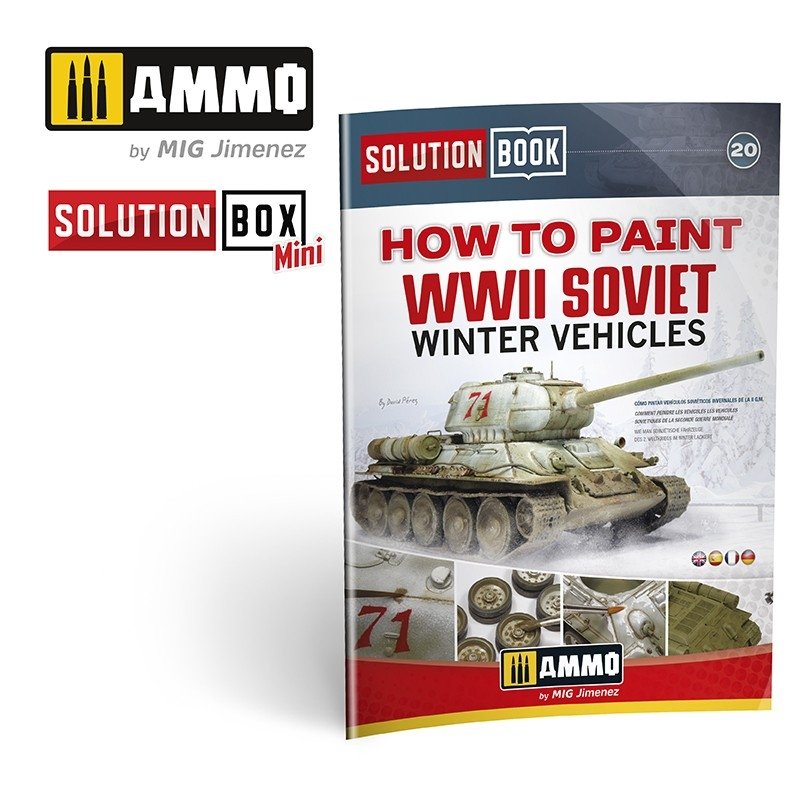 AMMO of Mig Jimenez 7903 SOLUTION BOX MINI (20) - How to paint WWII Soviet Winter Vehicles – immagine 3
