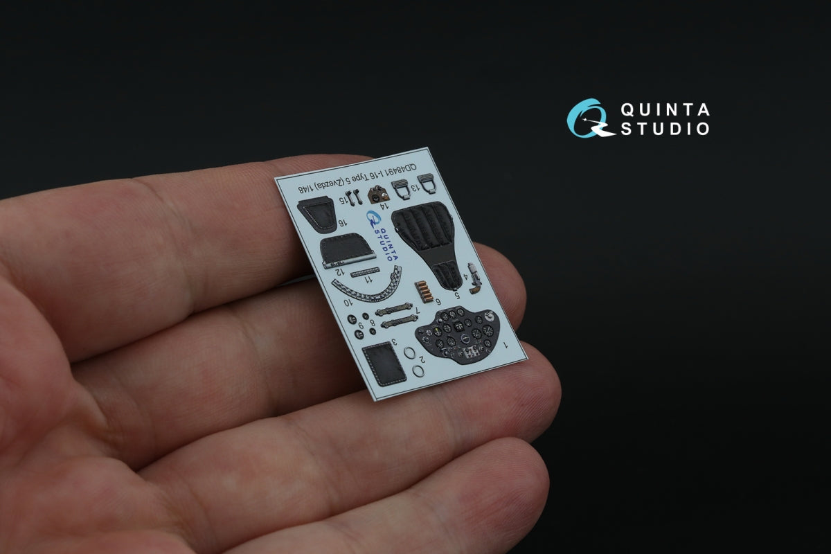Quinta Studio QD48491 I-16 3D-Printed coloured Interior on decal paper (for Zvezda kit) 1/48 – immagine 11