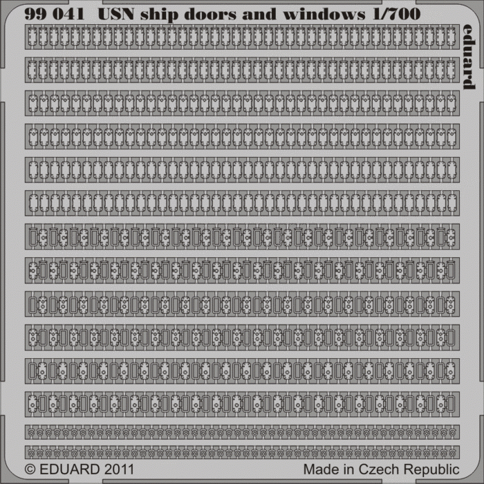 Portes et fenêtres de navire USN Eduard 99041, échelle 1/700