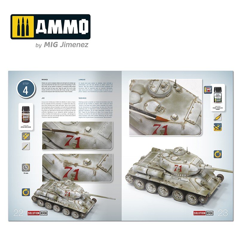 AMMO of Mig Jimenez 7903 SOLUTION BOX MINI (20) - How to paint WWII Soviet Winter Vehicles – immagine 6