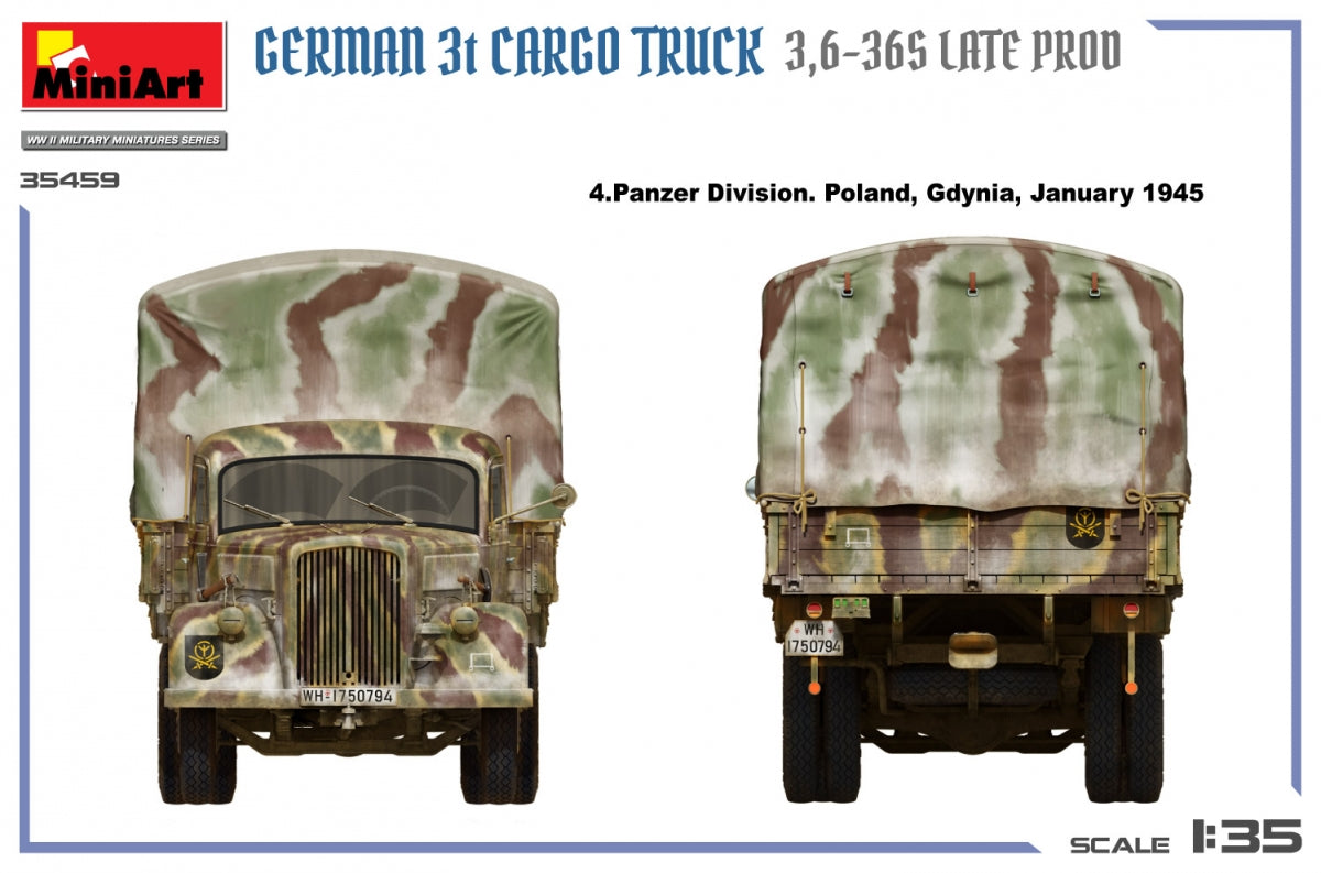 MiniArt 35459 German 3t Cargo Truck 3.5-36s Late Production 1/35 – Bild 13