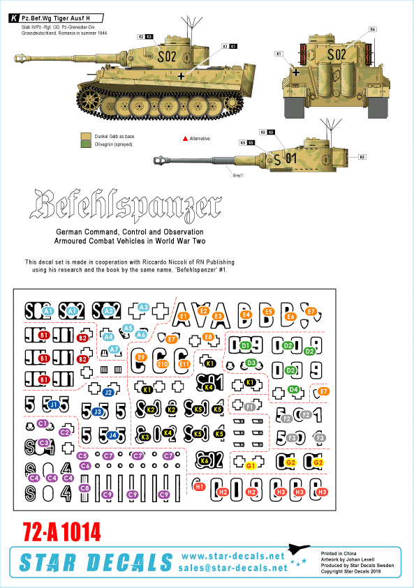 Star Decals 72-A1014 Befehlspanzer # 5. German Command 1/72 – zdjęcie 3