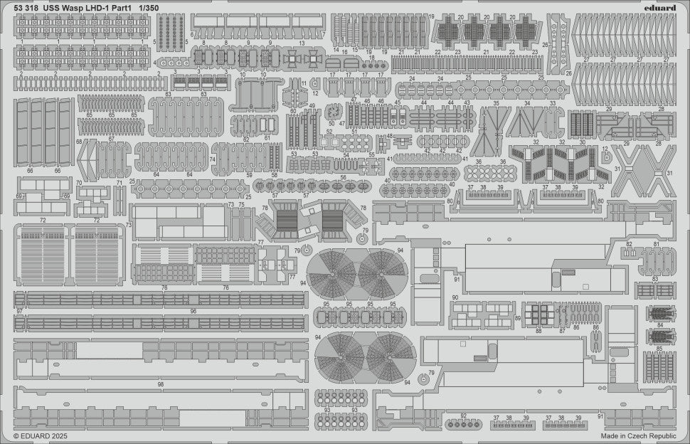 Eduard 53318 USS Wasp LHD-1 Part 1 TRUMPETER 1/350
