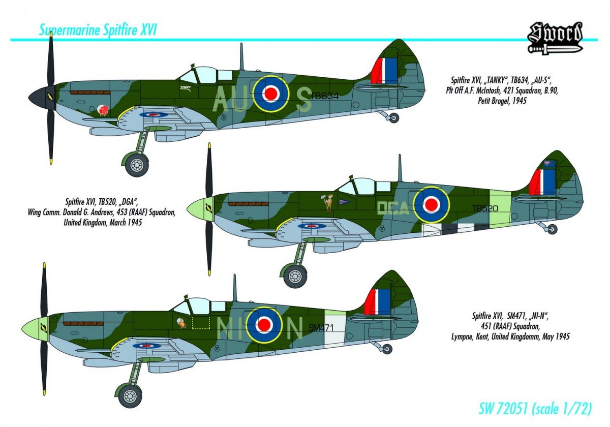 Sword 72051 Spitfire LF Mk.XVI 1/72 – zdjęcie 3