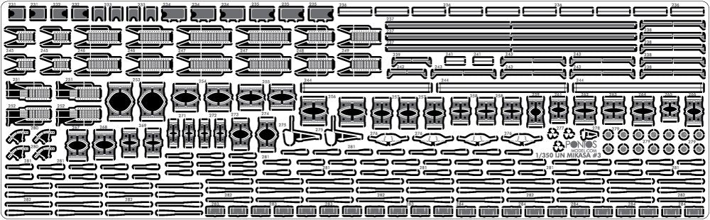 Pontos 35021F1 IJN Mikasa 1905 Detail Up Set 1/350 – Bild 12