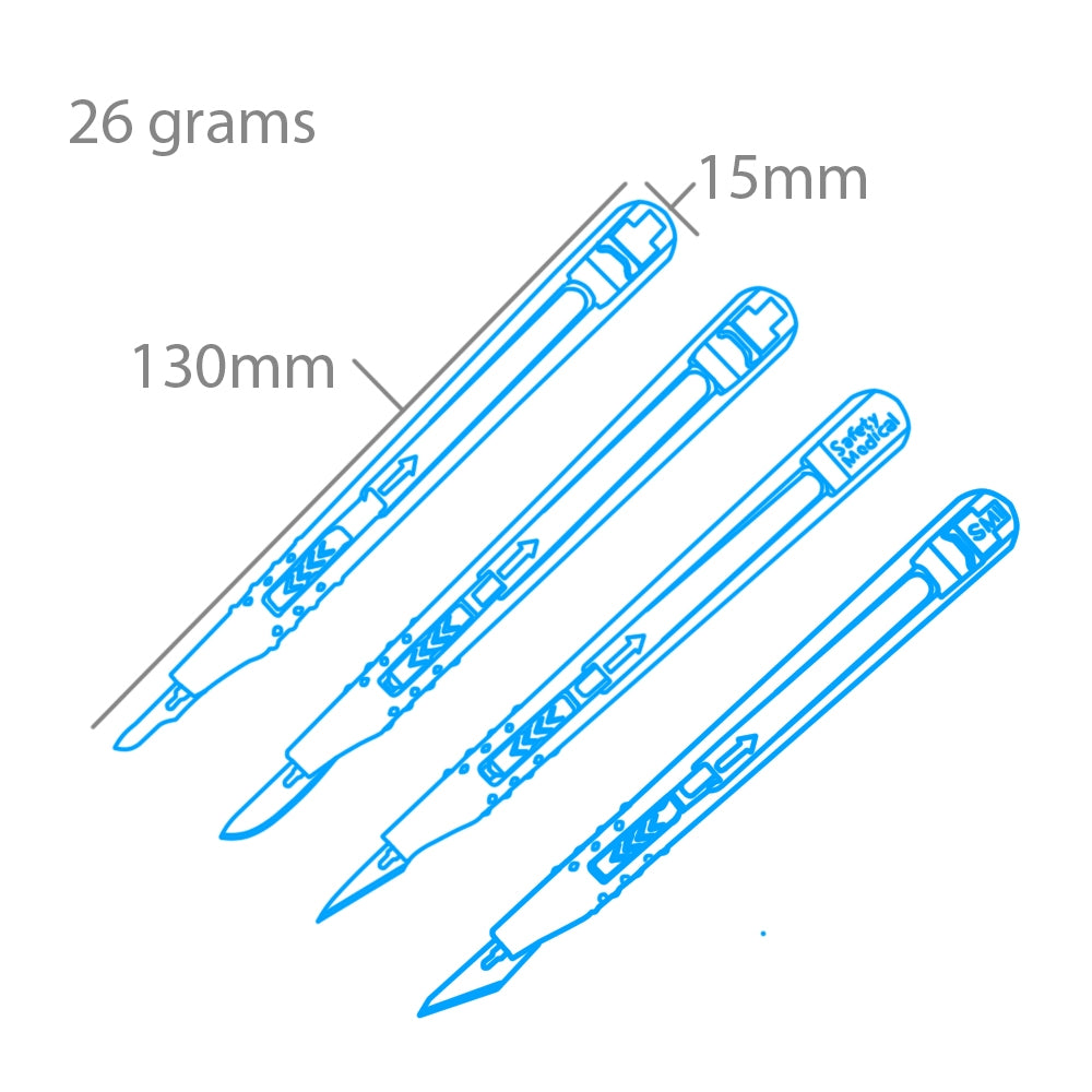 Modelcraft PKN3216-S 4 Pce Retractable Safety Knife Set – immagine 4