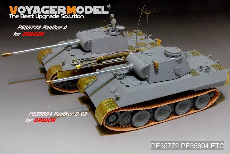 Maquette Voyager PE35804 Panther D V1 allemand de la Seconde Guerre mondiale (modèle de base) pour DROGON 6822 au 1/35 – image 2