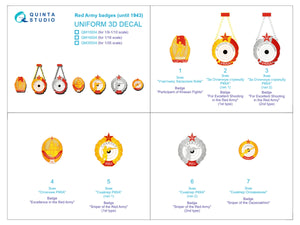 Quinta Studio QM35004 Red Army badges (until 1943) 1/35 – imagen 2