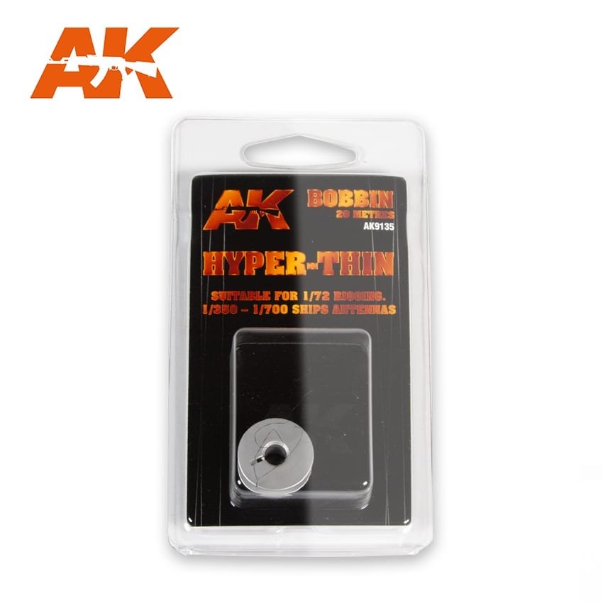 Bobine de gréement élastique AK Interactive AK9135 ultra-mince 0,030 mm