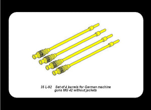 Aber 35L-092 Set of 4 barrels for german machine guns MG42 without jacket 1/35 – immagine 4