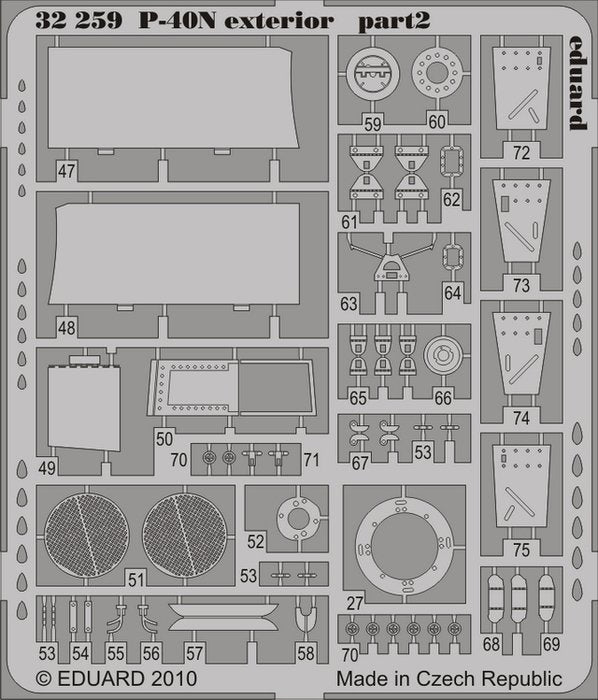 Eduard 32259 P-40N exterior HASEGAWA 1/32 – Bild 2
