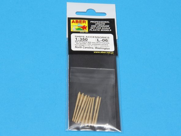 Aber 350L-06 Set of 9pcs 406mm short barrels for US ships for turrets without antiblast covers: North Carolina, Washington 1/350 – Bild 5