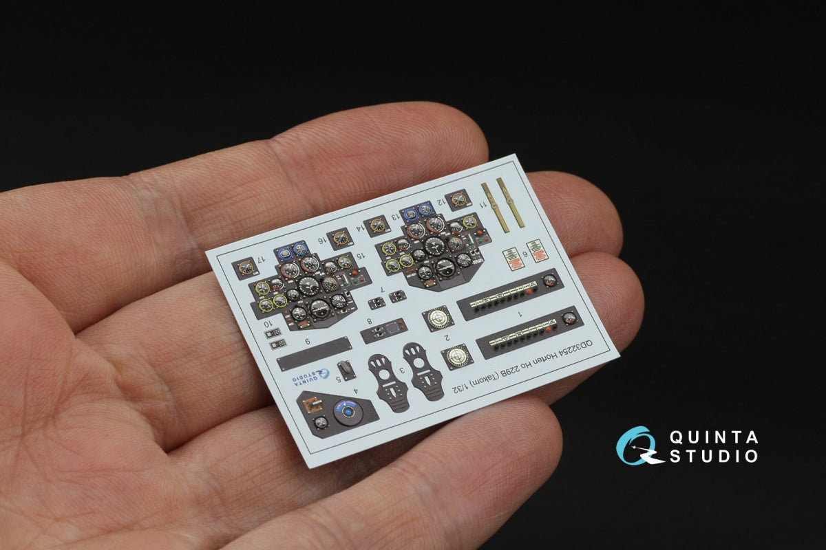 Quinta Studio QD32254 Horten Ho 229B 3D-Printed &amp;amp; coloured Interior on decal paper (Takom) 1/32 – zdjęcie 3