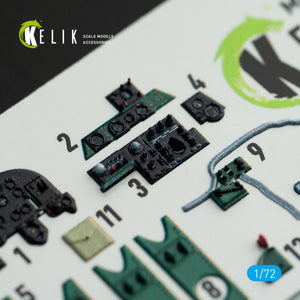 KELIK K72060 M6A1 SEIRAN INTERIOR 3D DECALS FOR TAMIYA KIT 1/72 – immagine 2
