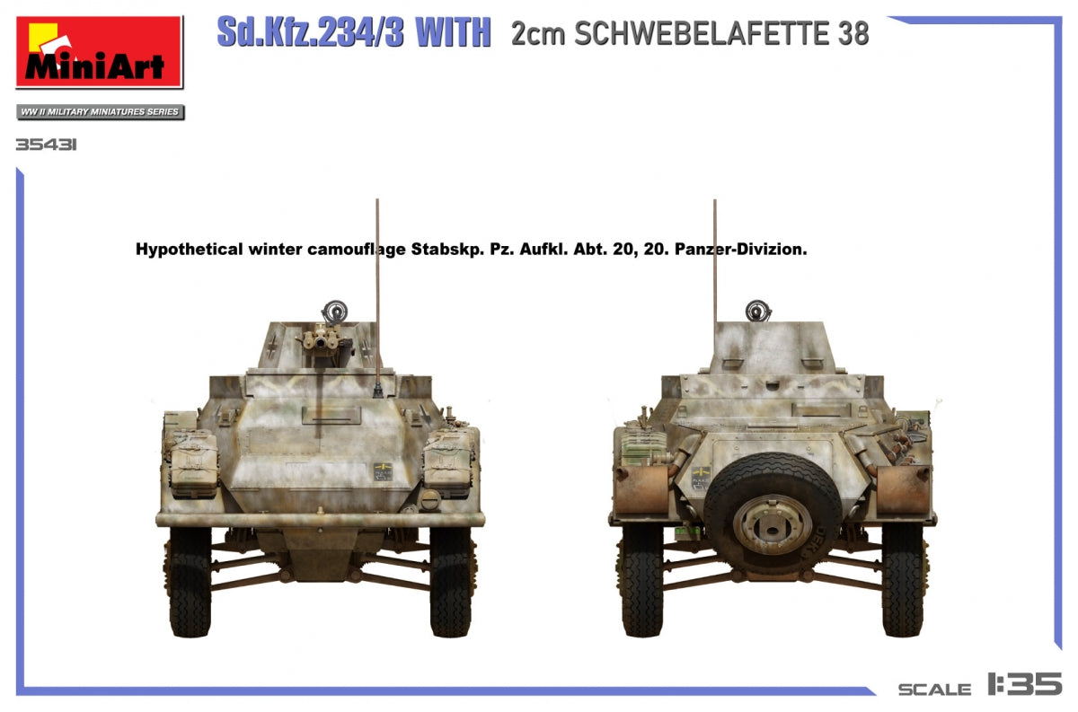 MiniArt 35431 Sd.Kfz.234/3 With 2cm Schwebelafette 38 1/35 – Bild 16