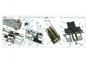 Quinta Studio QD48272 P-40B 3D-Printed &amp;amp; coloured Interior on decal paper (Airfix) 1/48 – immagine 6