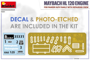 Miniart 35331 MAYBACH HL 120 ENGINE FOR PANZER III/IV FAMILY WITH REPAIR CREW 1/35 – zdjęcie 2