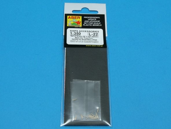 Aber 350L-22 Set of 20 pcs QF 2-pdr 40 mm Mk.VIII Pom Pom barrels for Royal Navy ships 1/350 – zdjęcie 5