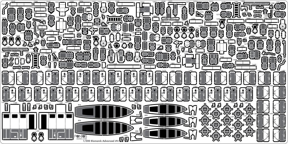 Pontos 21001F1 BISMARCK 1941 Advanced Add-on Set 1/200 – immagine 4