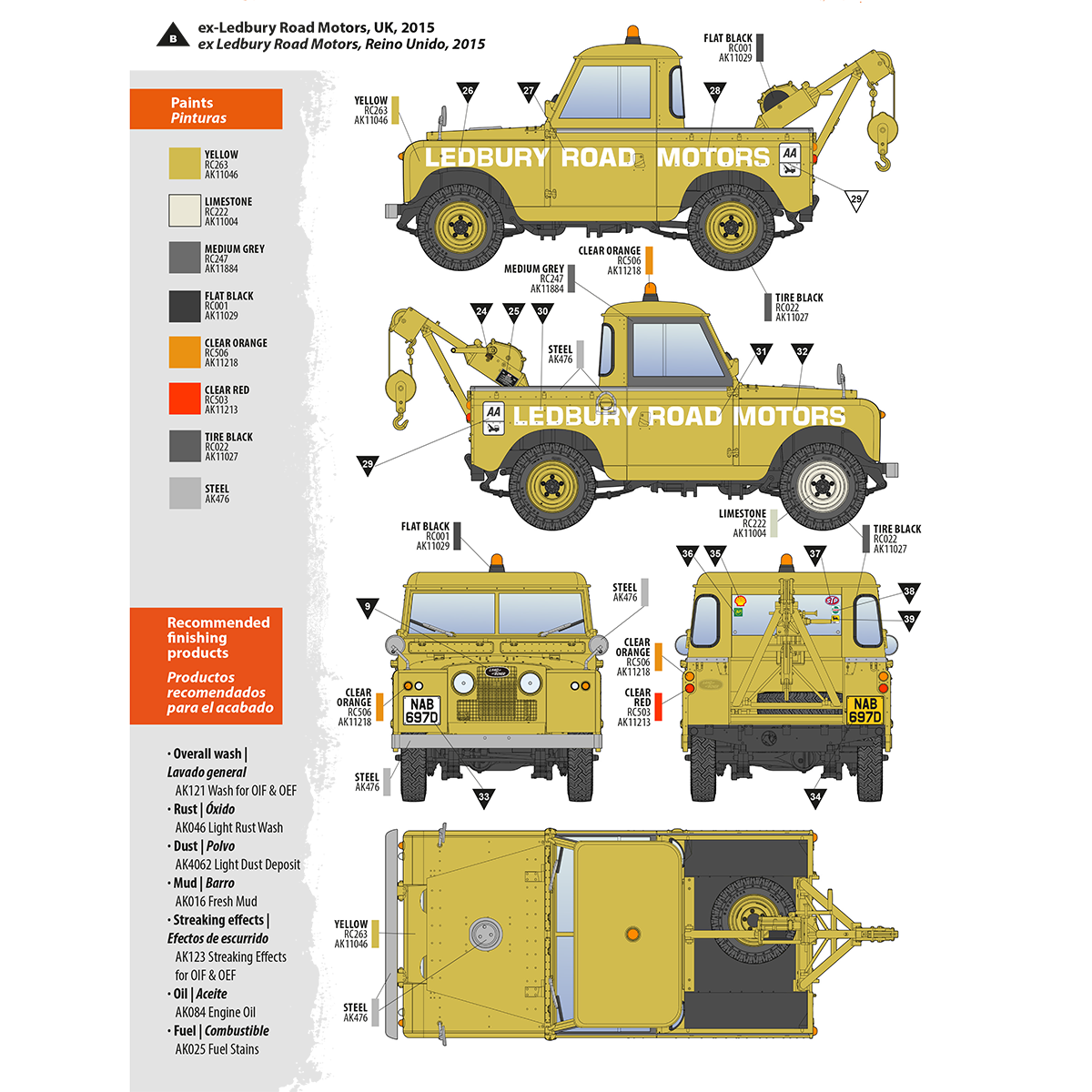 AK Interactive AK35014 LAND ROVER 88 SERIES IIA CRANE-TOW TRUCK 1/35 – Bild 11