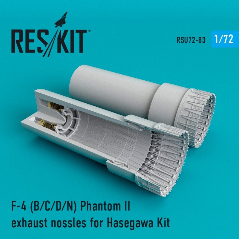 RESKIT RSU72-0083 Toits d&amp;#39;échappement F-4 B/C/D/N Phantom II pour Hasegawa 1/72