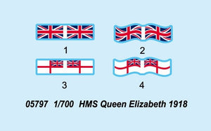Trumpeter 05797 British battleship HMS Queen Elizabeth (1918) 1/700 – immagine 6