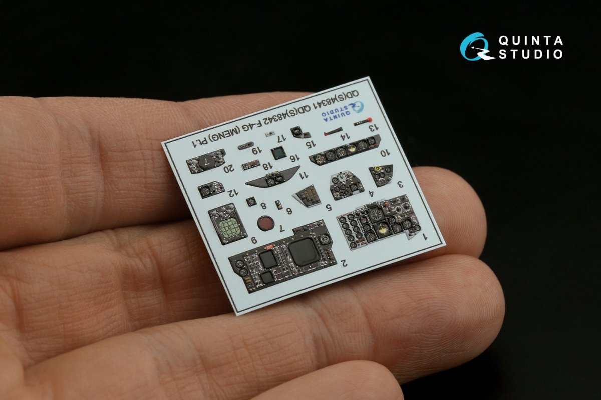 Quinta Studio QD48341 F-4G early 3D-Printed &amp;amp; coloured Interior on decal paper (Meng) 1/48 – Bild 7