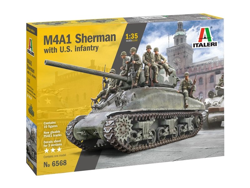 Italeri 6568 M4A1 SHERMAN avec infanterie américaine 1/35