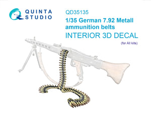 Quinta Studio QD35135 German 7.92 Metal ammunition belts (All kits) WWII 1/35
