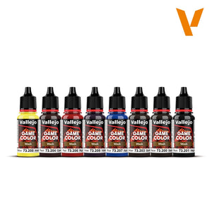 Vallejo 72190 Wash Set - Game Color Effects Color Series - for shadodws on miniatures 8x18ml
