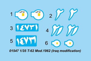 Trumpeter 01547 T-62 Mod.1962 Iraq modification – immagine 4