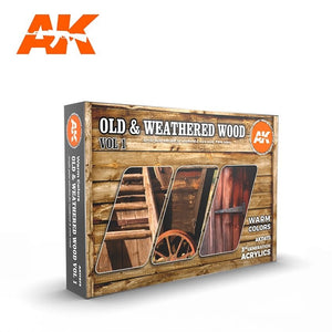 AK Interactive AK11673 3G OLD &amp;amp; WEATHERED WOOD VOL 1 6x17 ml – imagen 2