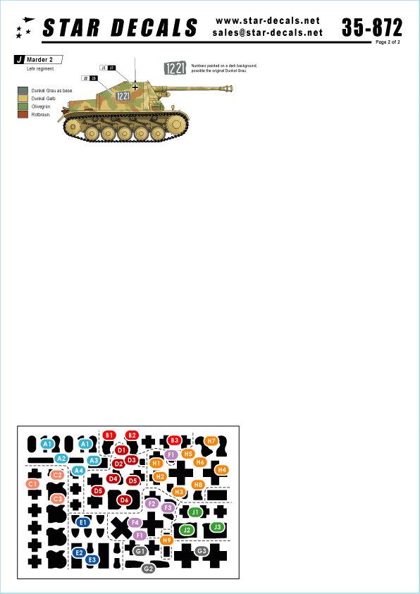 Star Decals 35-872 Panzerjager Marder II. 1/35 – zdjęcie 2