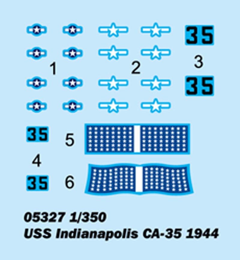 Trumpeter 05327 USS Indianapolis CA-35 1944 1/350 – immagine 4