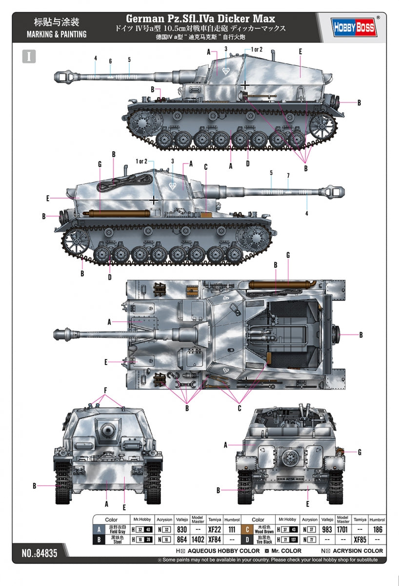 Hobby Boss 84835 German Pz.Sfl.Iva Dicker Max 1/48 – Bild 4