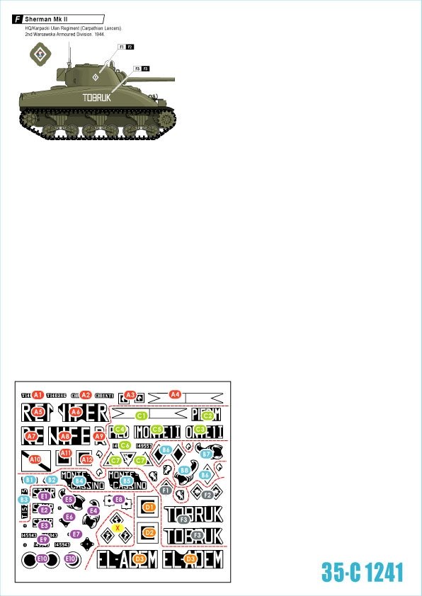Star Decals 35-C1241 Polish Tanks in Italy 1943-45 # 2 1/35 – zdjęcie 2