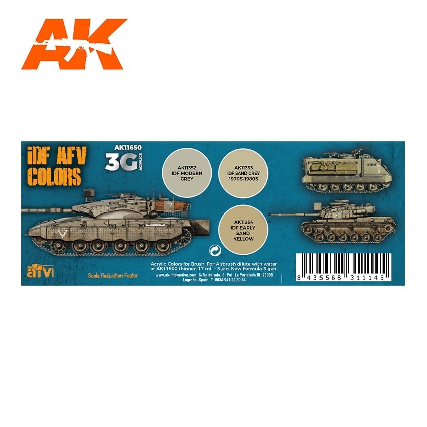 AK Interactive AK11650 3G IDF AFV COLORS 3x17ml – zdjęcie 2