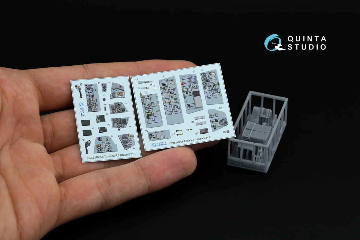 Quinta Studio QDS+48058 Tornado F.3 3D-Printed &amp;amp; coloured Interior on decal paper (Revell) (small version) (with 3D-printed resin parts) 1/48 – zdjęcie 2