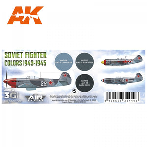 AK Interactive AK11742 SOVIET FIGHTER COLORS 1943-1945 3x17 ml – image 2