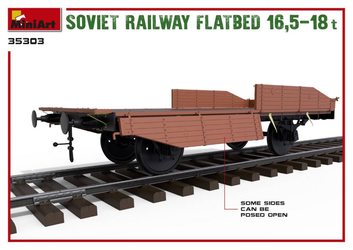 MiniArt 35303 Soviet Railway Flatbed 16,5-18t 1/35 – Bild 5