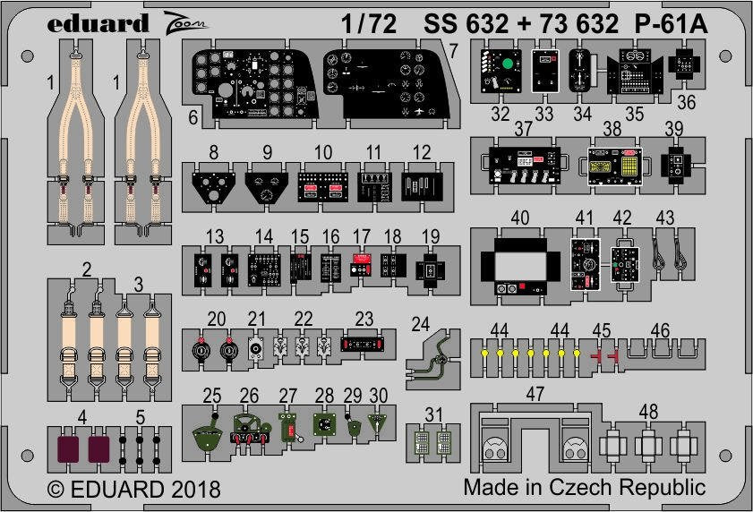 Eduard SS632 P-61A HOBBY BOSS 1/72 