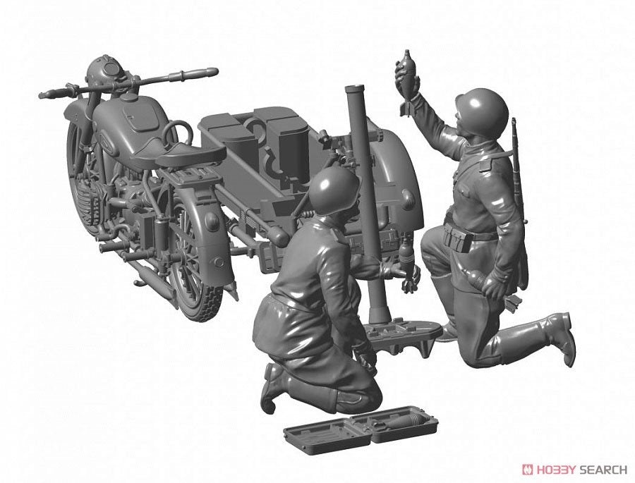 Zvezda 3651 Soviet Motorcycle M-72 with Mortar 1/35 – immagine 4