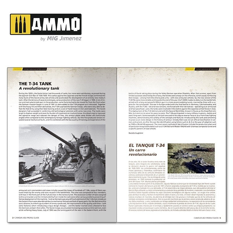 AMMO of Mig Jimenez 6145 T-34 Colors. T-34 Tank Camouflage Patterns in WWII (Multilingual) – imagen 3