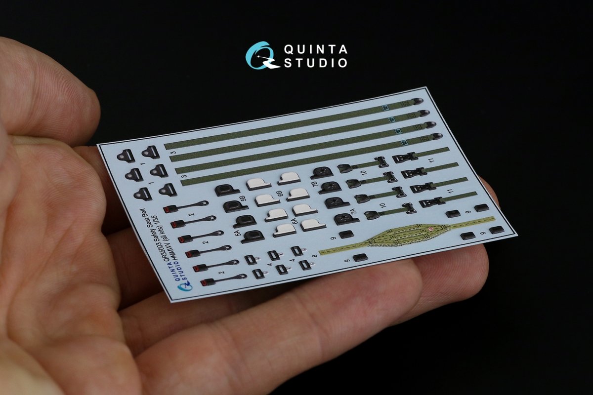 Courroies pour la famille HUMVEE de Quinta Studio QR35003, imprimées en 3D et colorées sur papier décalcomanie (tous les kits) 1/35 – image 10
