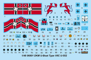 Trumpeter 06801 DKM U-Boat Type VIIC U-552 1/48 – imagen 28
