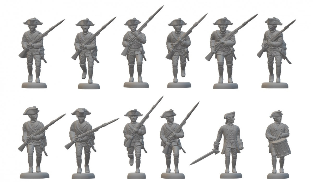 Hat 8348 American War of Independence - Hessian Musketeers Charging (48 Figures) 1/72