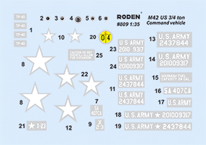Roden 809 M42 US 3/4 ton 4x4 Command truck 1/35 – immagine 3