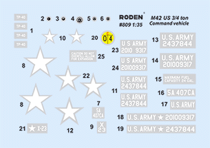 Roden 809 M42 US 3/4 ton 4x4 Command truck 1/35 – immagine 3