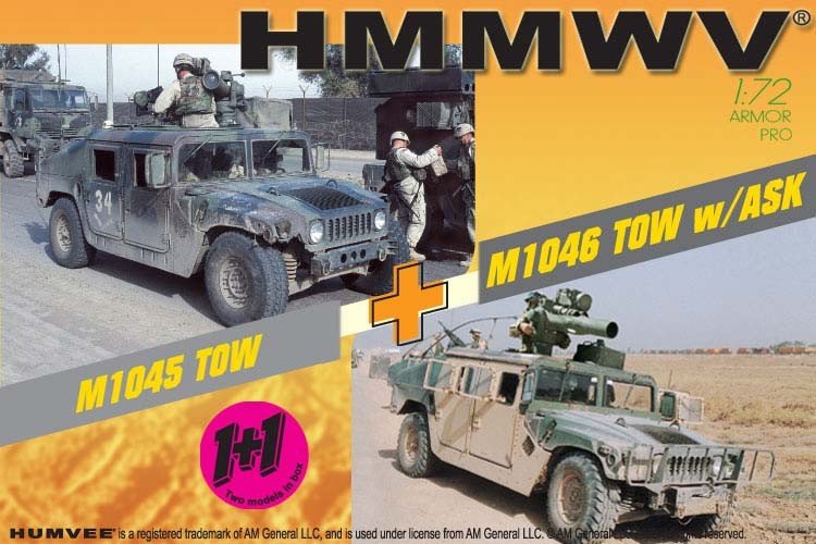 Dragon 7296 HMMWV M1045 TOW + M1046 TOW avec ASK (1/72)